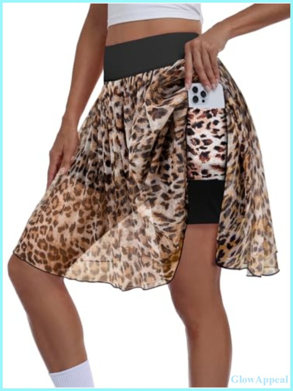 Women's High Waist Pleated Mesh Skort with Built-in Shorts & Pockets for Tennis